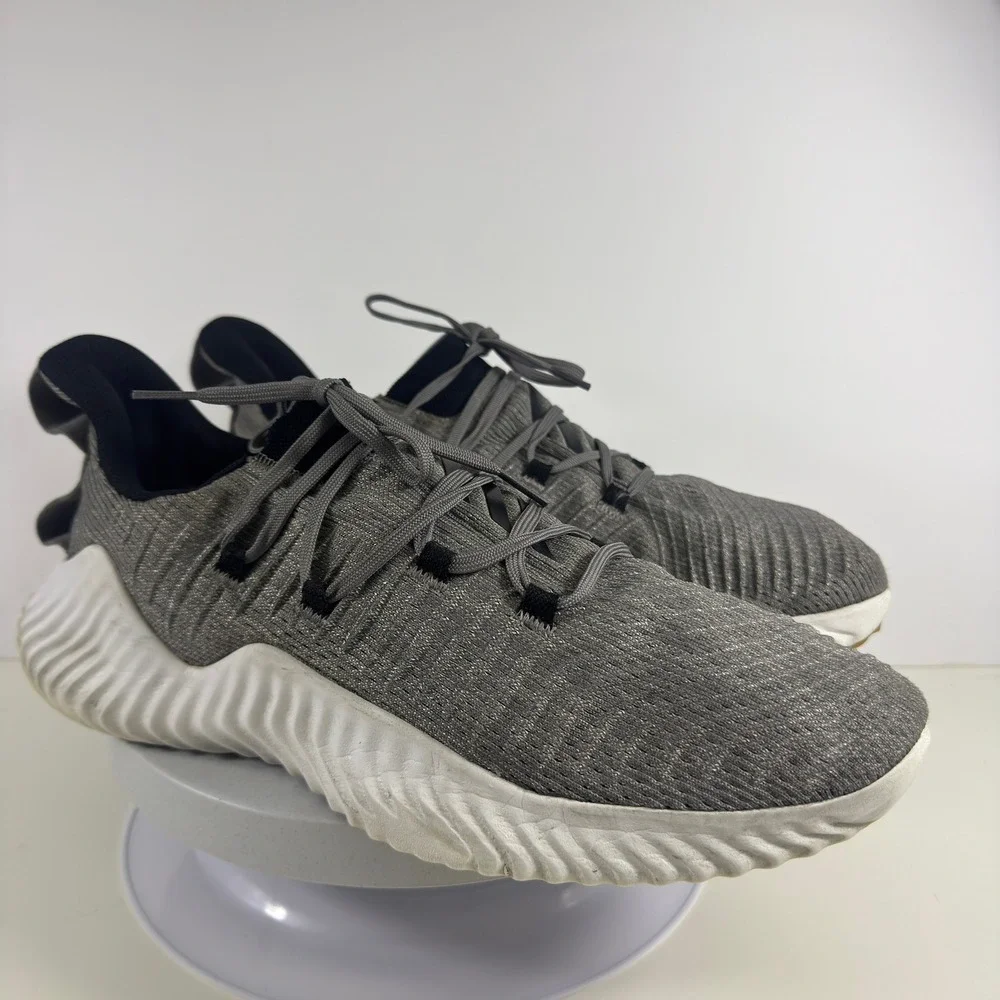 Adidas‎ Alphabounce Trainer Grey White Gum Sole Mens 13.5 Running Shoes